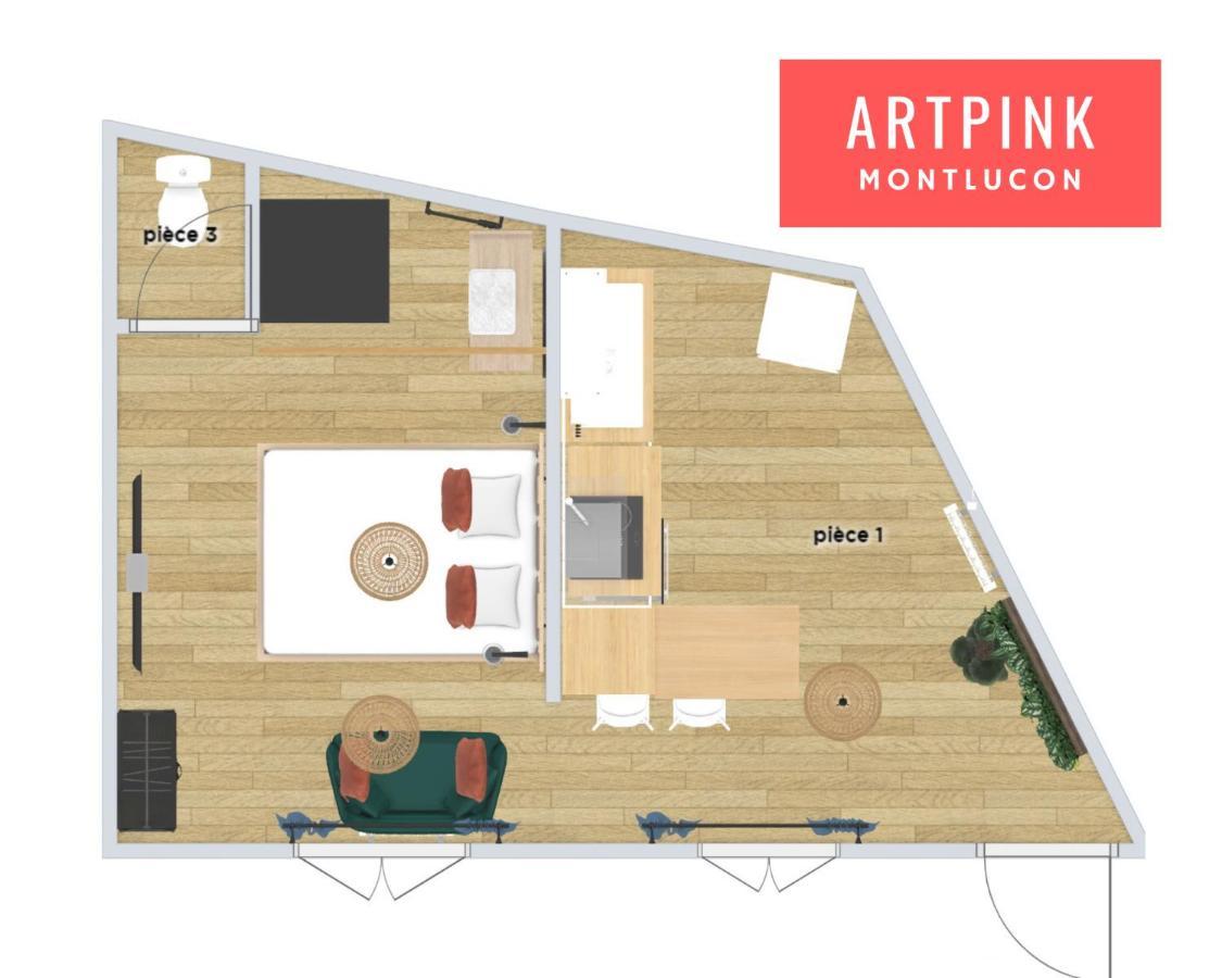 Artpink - Ideal Pros - Proche Commerces - Agathor Montluçon Εξωτερικό φωτογραφία