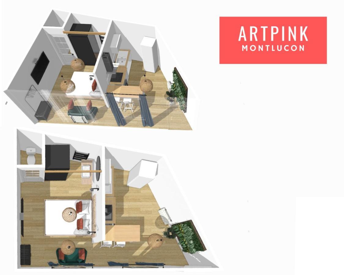 Artpink - Ideal Pros - Proche Commerces - Agathor Montluçon Εξωτερικό φωτογραφία